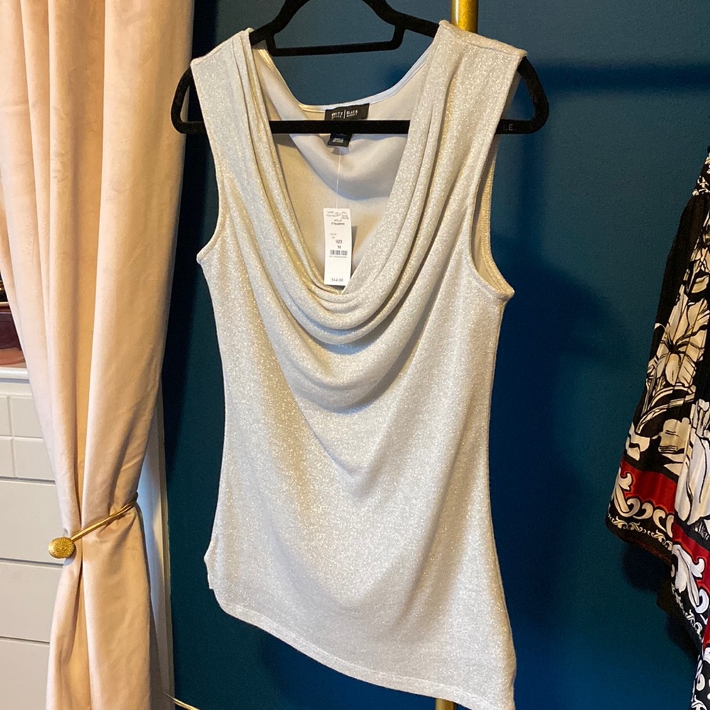 Sparkly silver grey blouse